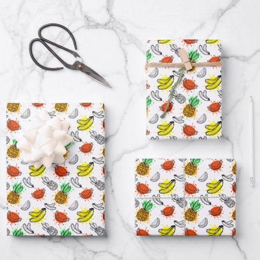 Vector grafisch naadloos patroon inpakpapier vel (Voorkant)