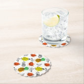 Vector grafisch naadloos patroon kartonnen onderzetters (Insitu)