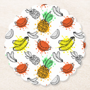 Vector grafisch naadloos patroon kartonnen onderzetters