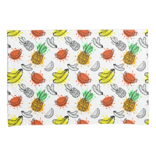 Vector grafisch naadloos patroon kussensloop (Voorkant-Rechts)