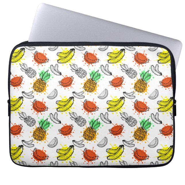 Vector grafisch naadloos patroon laptop sleeve (Voorkant)