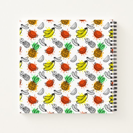 Vector grafisch naadloos patroon notitieboek (Achterkant)