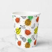 Vector grafisch naadloos patroon papieren bekers (Achterkant)