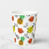 Vector grafisch naadloos patroon papieren bekers (Voorkant)