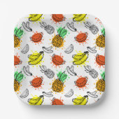 Vector grafisch naadloos patroon papieren bordje (Voorkant)