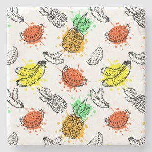 Vector grafisch naadloos patroon stenen onderzetter