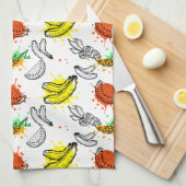 Vector grafisch naadloos patroon theedoek (Quarter Fold)