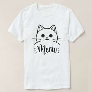 Vector grappige cartoon cat. Afdrukken voor t-shir T-shirt