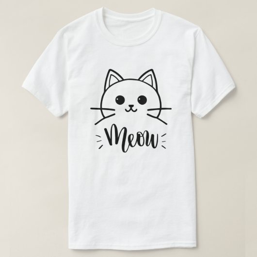 Vector grappige cartoon cat. Afdrukken voor t-shir T-shirt (Design voorkant)