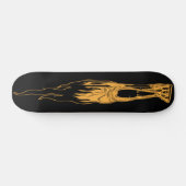 Vector hand getekende illustratie van dood met pla persoonlijk skateboard (Horizontaal)