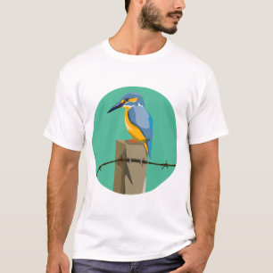 Vector ijsvogel NZ vogel T-shirt