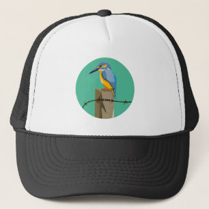 Vector ijsvogel NZ vogel Trucker Pet