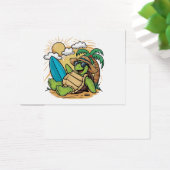 Vector illustratie van een groene zeeen schildpad( visitekaartje (Bureau)