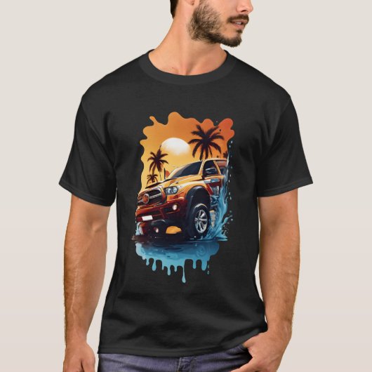 Vector illustration car wallpaper design friend re t-shirt (Voorkant)