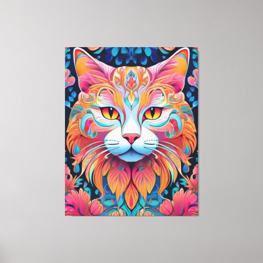 Vector Kat Canvas Print (Voorkant)