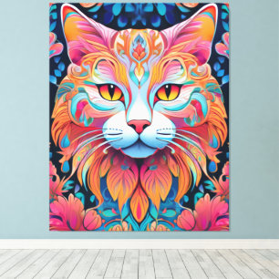 Vector Kat Canvas Print