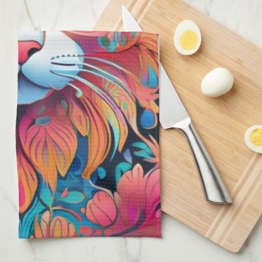 Vector Kat Handdoek (Quarter Fold)