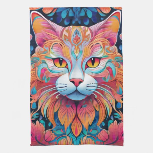 Vector Kat Handdoek (Verticaal)