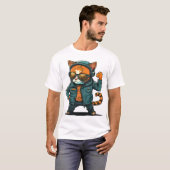 Vector Kat Karakter T-Shirt (Voorkant volledig)