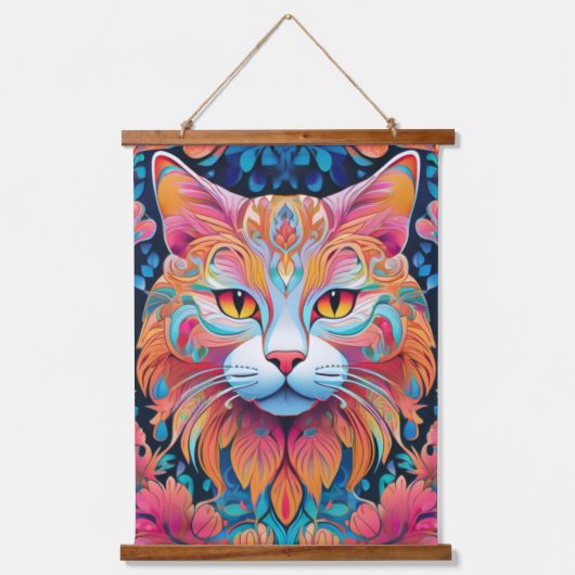 Vector Kat Wandtapijt Hangend Wandkleed (Voorkant)