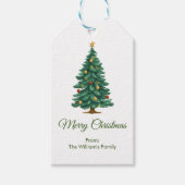 Vector kerstboom cadeaulabel (Voorkant)