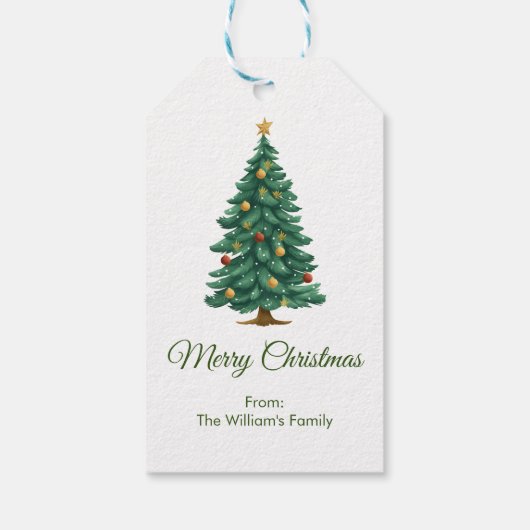 Vector kerstboom cadeaulabel (Achterkant)
