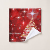 Vector kerstboomsterren voor kerstaven bad handdoek (Wasdoekje)