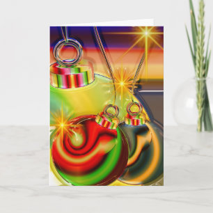 Vector kerstkaart met versieringen feestdagen kaart