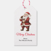 Vector Kerstman Cadeaulabel (Voorkant)