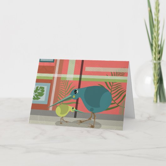 Vector Kiwi-vogelfamilie Kaart (Voorkant)