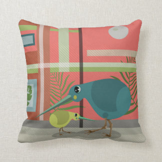 Vector Kiwi-vogelfamilie Kussen