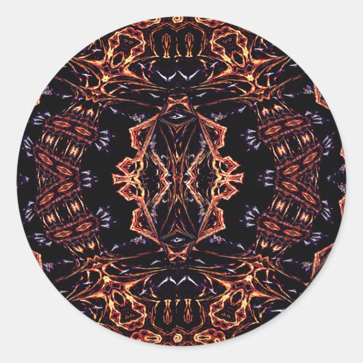 Vector Kunst, Abstracte Vlames Sticker (Voorkant)