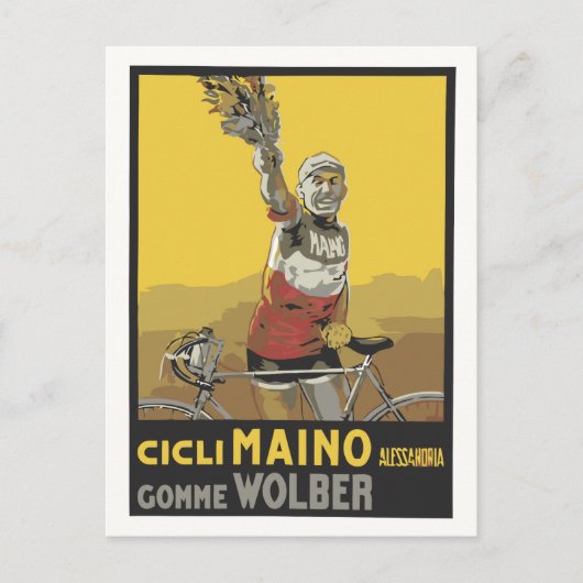 Vector Kunst, fietsen, Italiaanse kampioen 1920 Briefkaart (Voorkant)