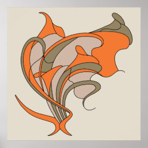 Vector Kunst Nieuwe Fantasielegantie op grijs, vie Poster