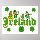 Vector - Leprechaun Clover Ierland Poster (Voorkant)