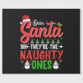 Vector lieve kerstman ze zijn de stoute degenen t  cadeaupapier (Vlak)