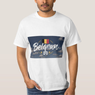 Vector logo voor België land, koelkastmagneet T-shirt