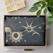 Vector Magic Met Gouden Zon Maan Sterren Patroon Tissuepapier (Geschenk)