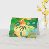 Vector met groene bubbels kaart (Gele Bloem)