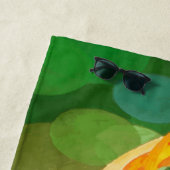 Vector met groene bubbels strandlaken (In situ)