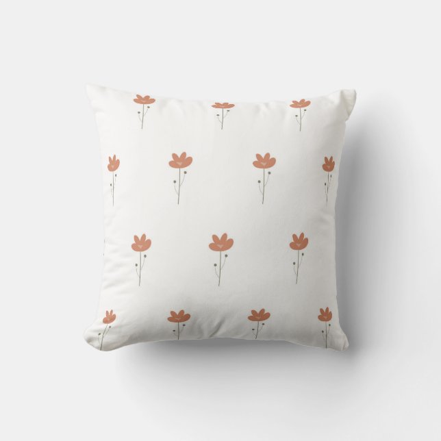 vector naadloos botanisch patroon met bloemen in  kussen (Voorkant)