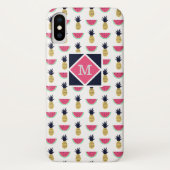 Vector naadloos patroon met ananas en Case-Mate iPhone case (Achterkant)