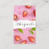 Vector naadloze  aardbei visitekaartje (Voorkant)