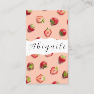 Vector naadloze  aardbeienvisserij visitekaartje