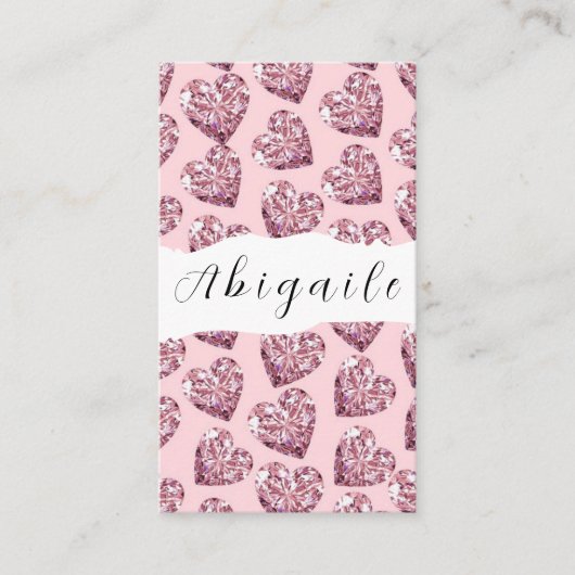 Vector naadloze diamanten zonder doezels visitekaartje (Voorkant)