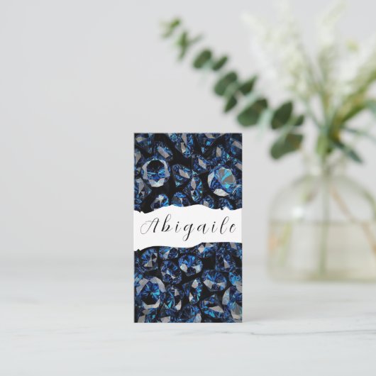 Vector naadloze  diamanten zonder doezels visitekaartje (Staand voorkant)