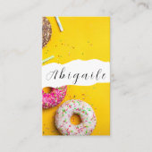 Vector naadloze donuts Business Ca Visitekaartje (Voorkant)