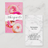 Vector naadloze  donuts Business Ca Visitekaartje (Voorkant / Achterkant)