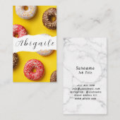 Vector naadloze  donuts Business Ca Visitekaartje (Voorkant / Achterkant)