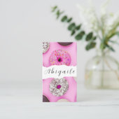 Vector naadloze  donuts visitekaartje (Staand voorkant)